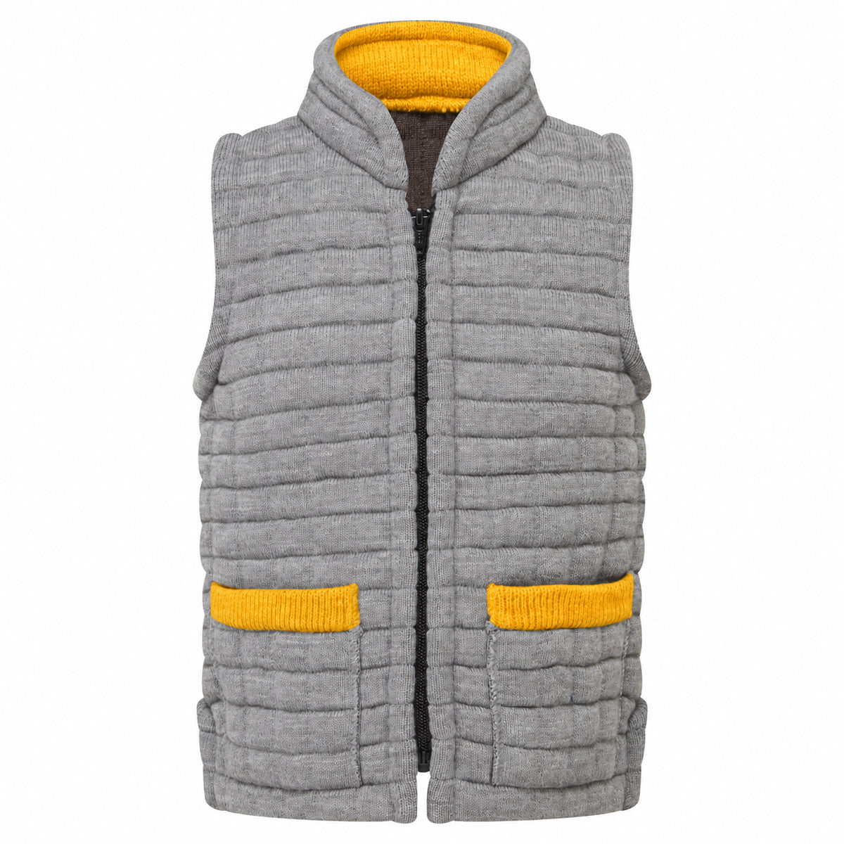 Thermatex Childs Gilet in Grey with Gold trim #Trim colour_Gold