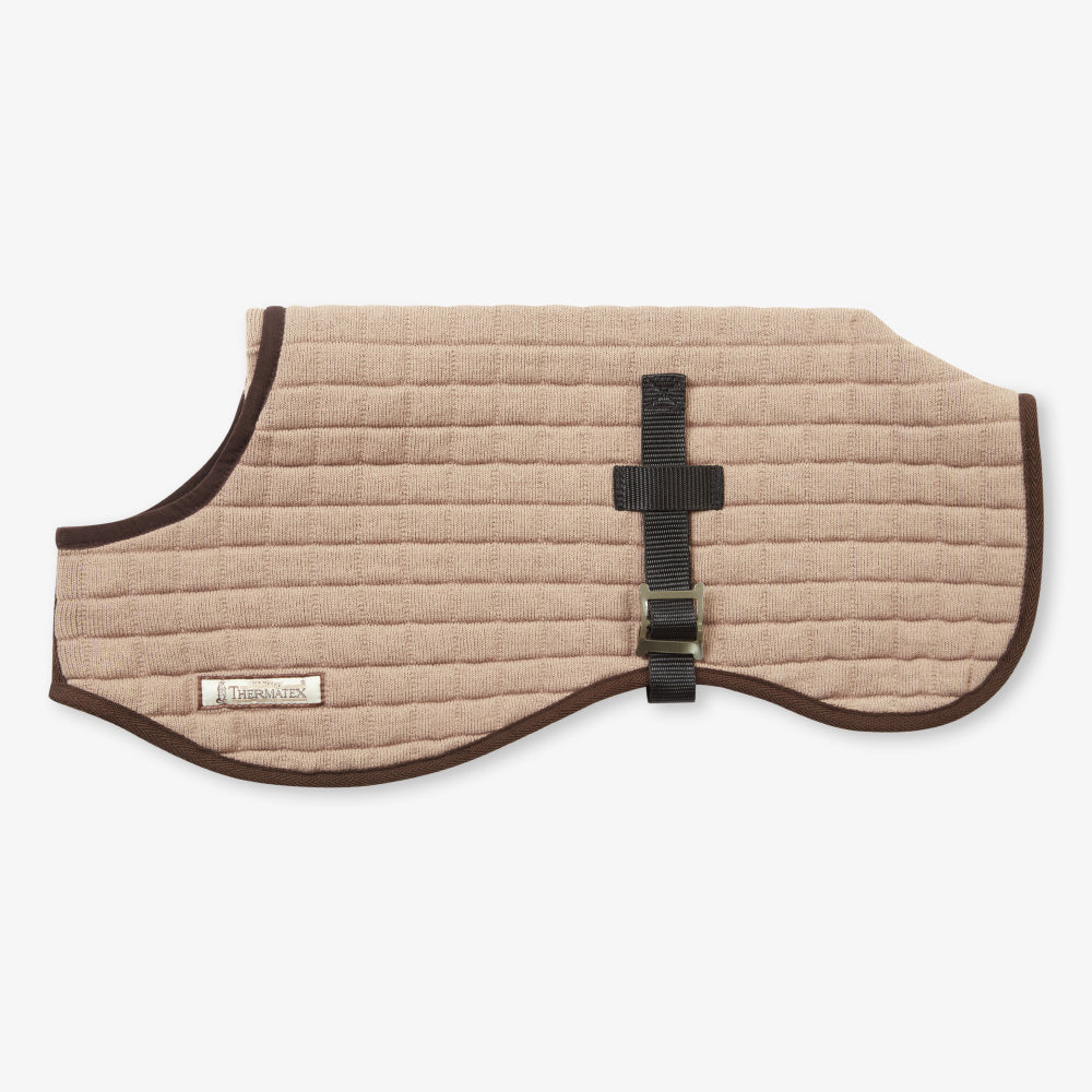 Thermatex Dog Coat in Mouse, side view