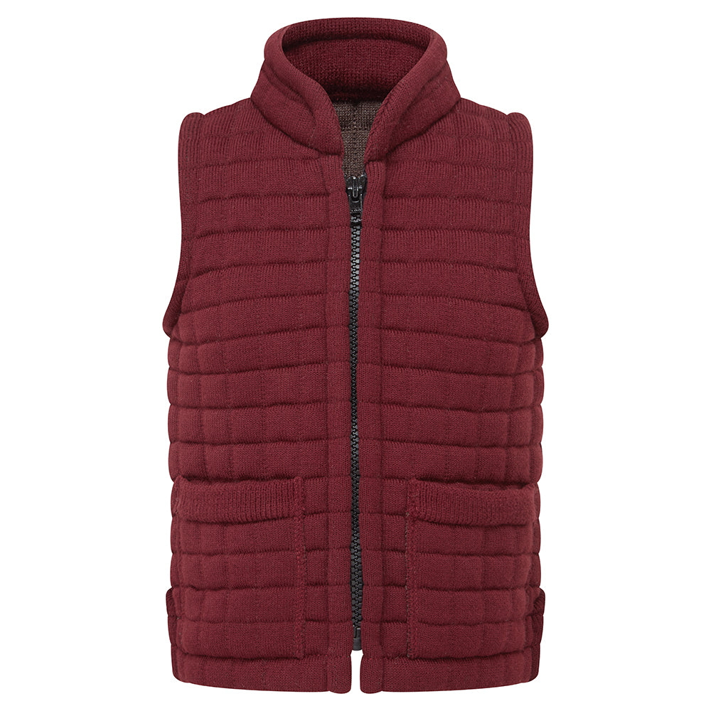 Thermatex Childs Gilet in Burgundy #Trim colour_Burgundy