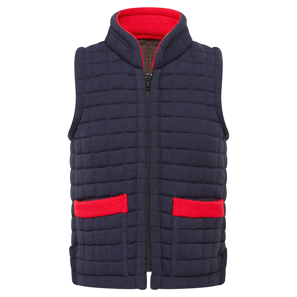 Thermatex Childs Gilet in Navy and Red