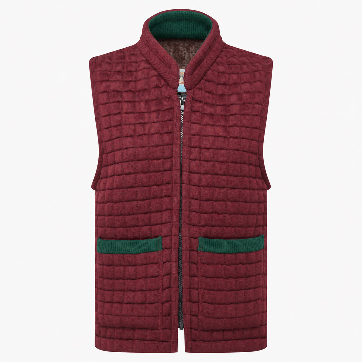 Thermatex Ladies Gilet in Burgundy with Bottle trim #Trim colour_Bottle