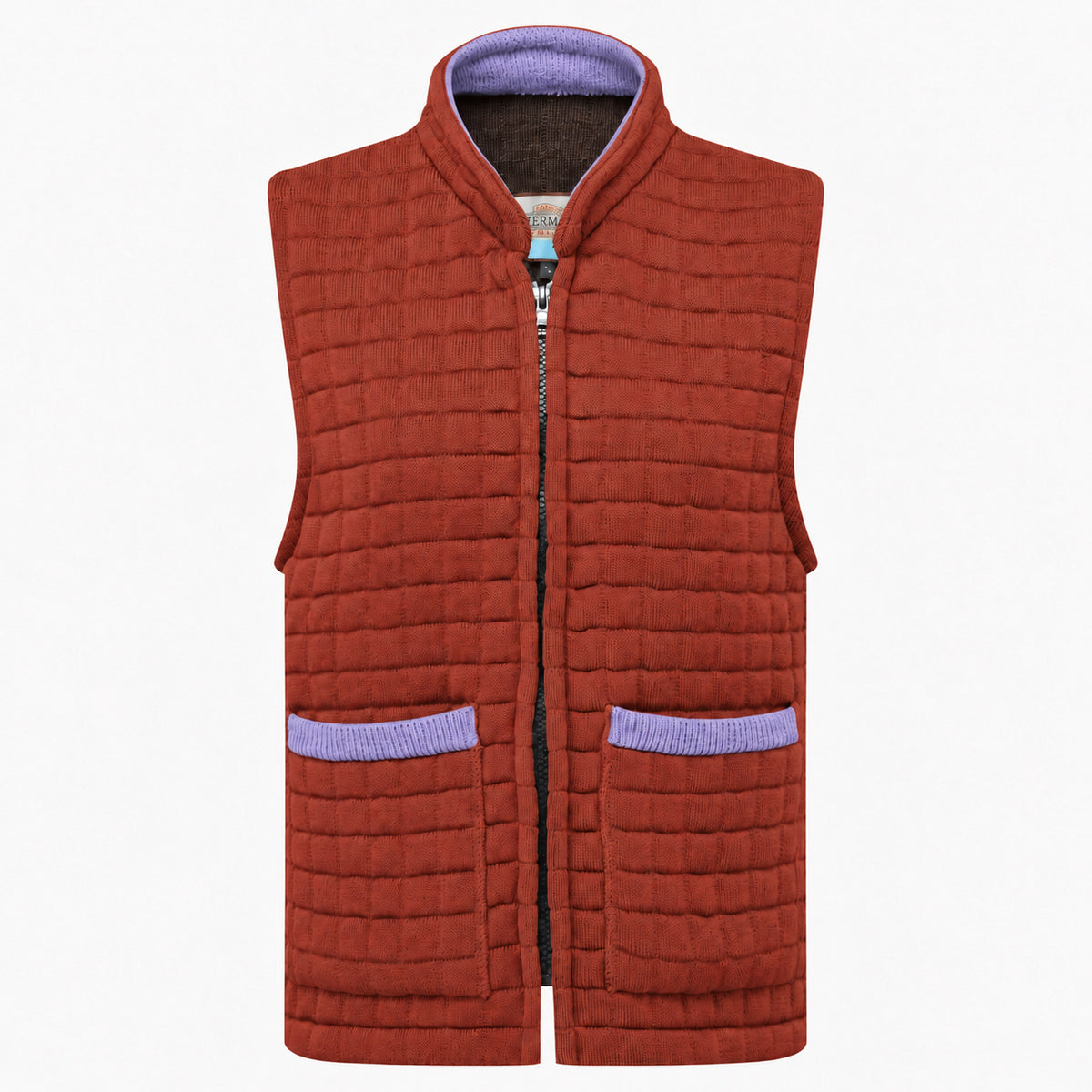 Thermatex Ladies Gilet in Cinnamon with Lavender trim #Trim colour_Lavender