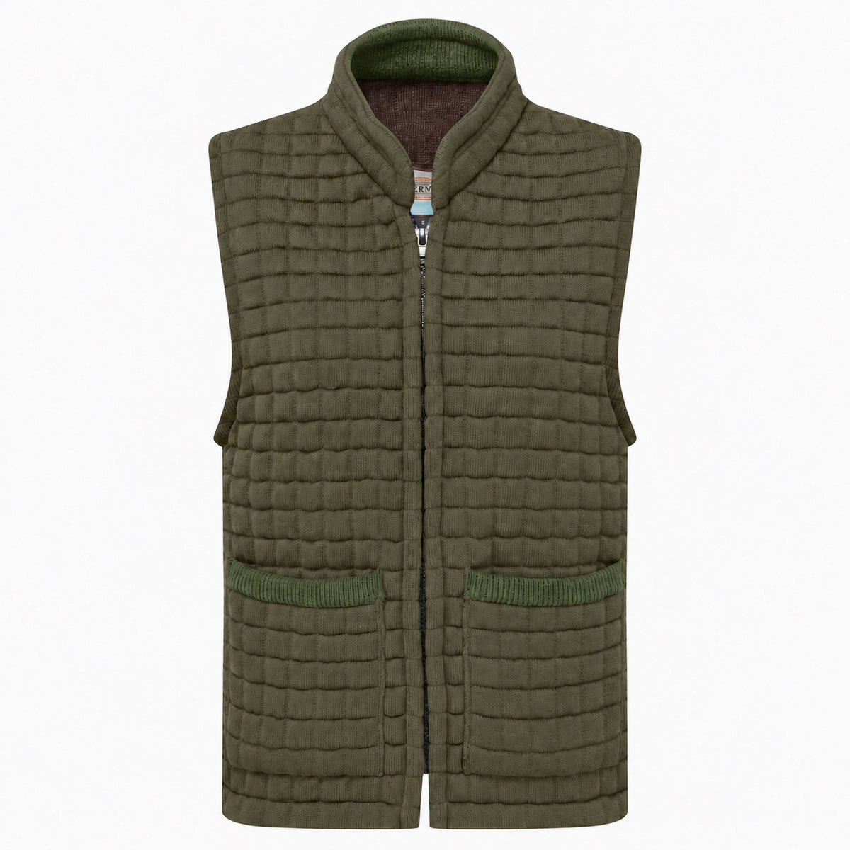 Thermatex Ladies Gilet in Khaki with Olive trim #Trim colour_Olive