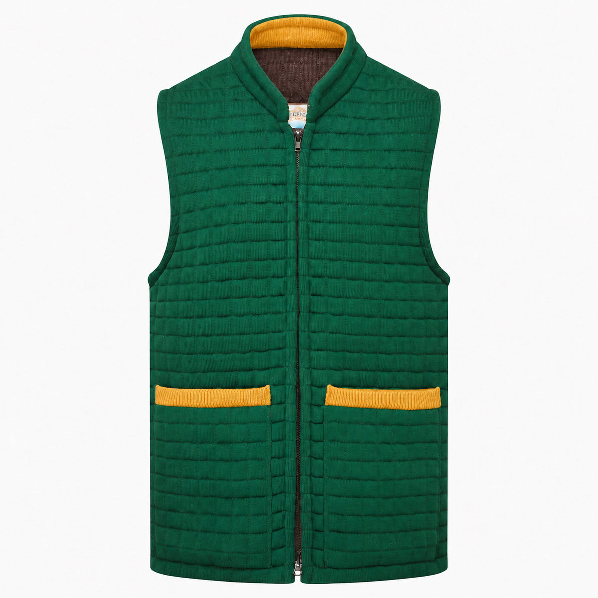 Thermatex Unisex Gilet in Bottle with Gold trim #Trim colour_Gold