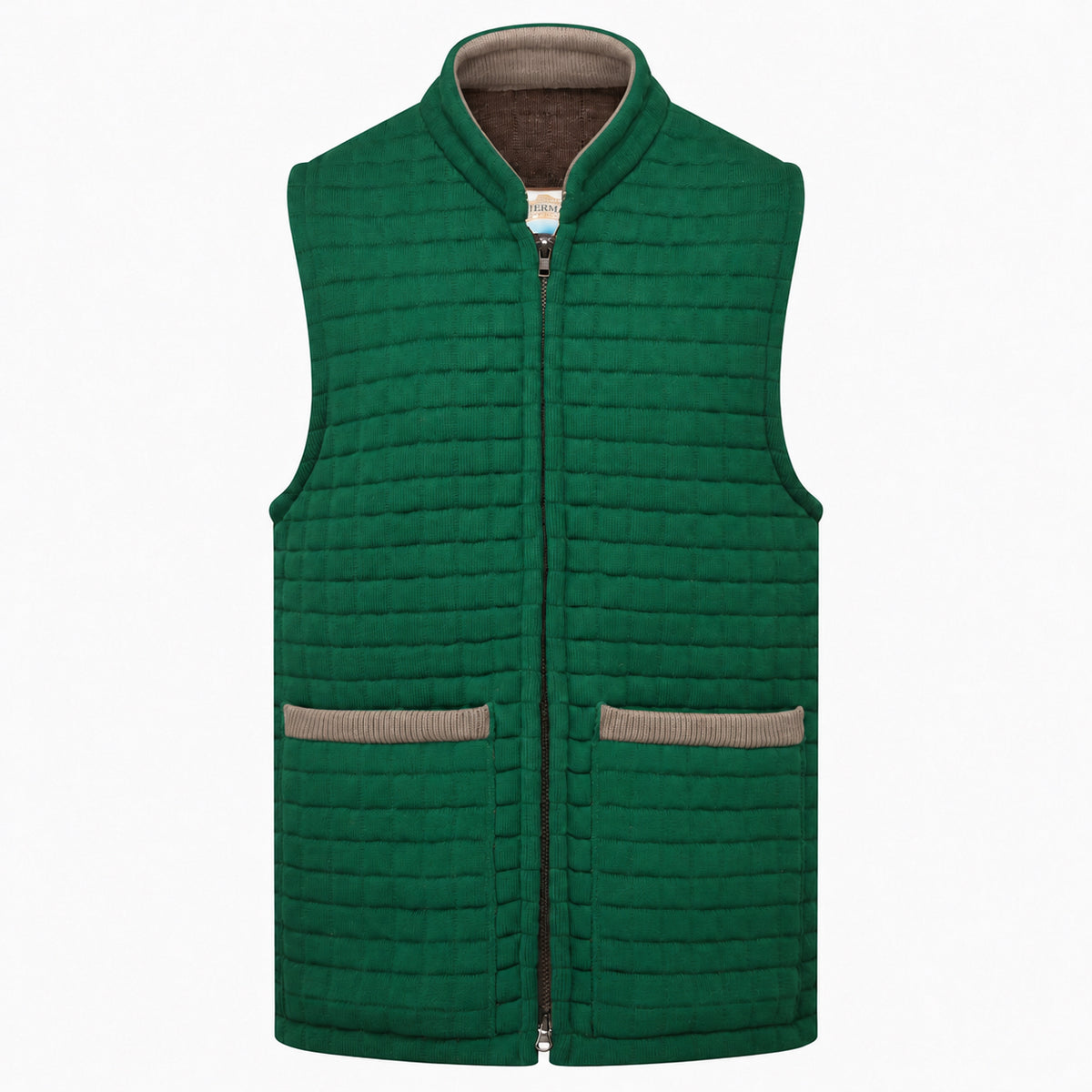 Thermatex Unisex Gilet in Bottle with Mouse trim #Trim colour_Mouse