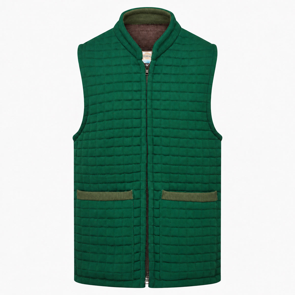 Thermatex Unisex Gilet in Bottle with Olive trim #Trim colour_Olive