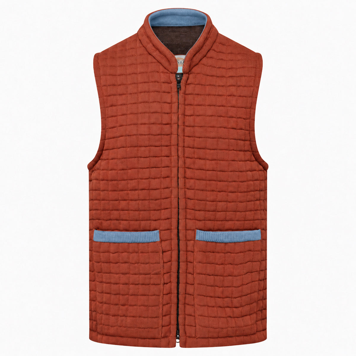Thermatex Unisex Gilet in Cinnamon with Mediterranean trim #Trim colour_Mediterranean