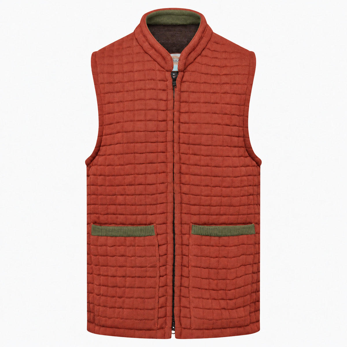 Thermatex Unisex Gilet in Cinnamon with Olive trim #Trim colour_Olive