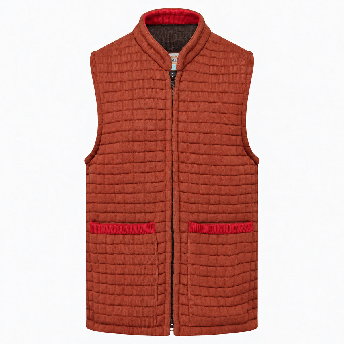 Thermatex Unisex Gilet in Cinnamon with Red trim #Trim colour_Red