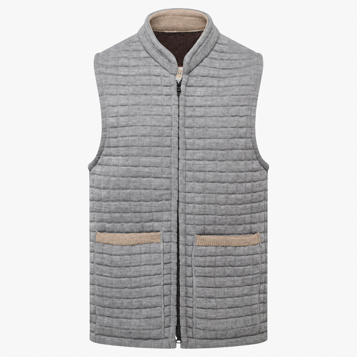 Thermatex Unisex Gilet in Grey with Mouse trim #Trim colour_Mouse