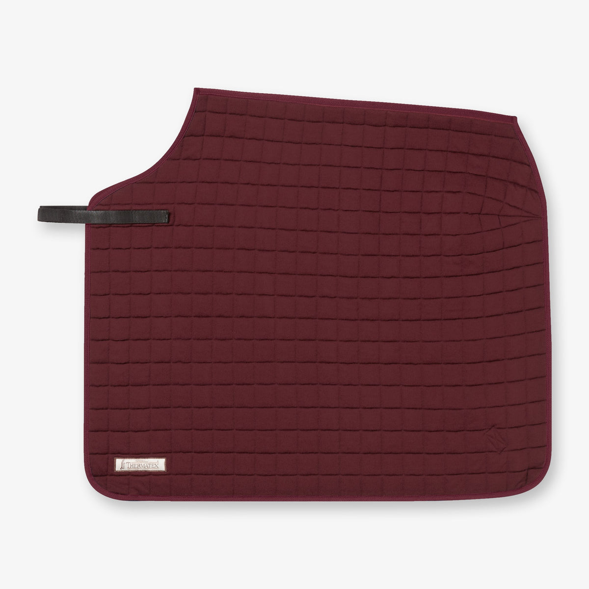 Thermatex Quarter Rug in Burgundy with Burgundy binding #Trim colour_Burgundy