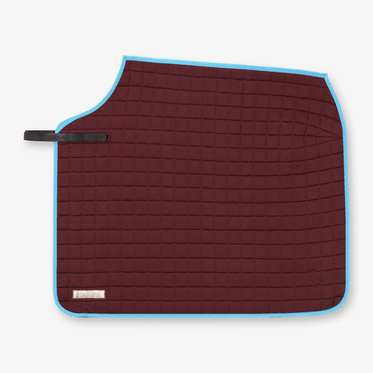 Thermatex Quarter Rug in Burgundy with Cambridge binding #Trim colour_Cambridge