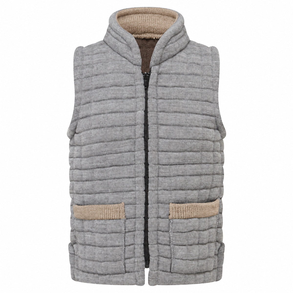 Thermatex Childs Gilet in Grey with Mouse trim #Trim colour_Mouse
