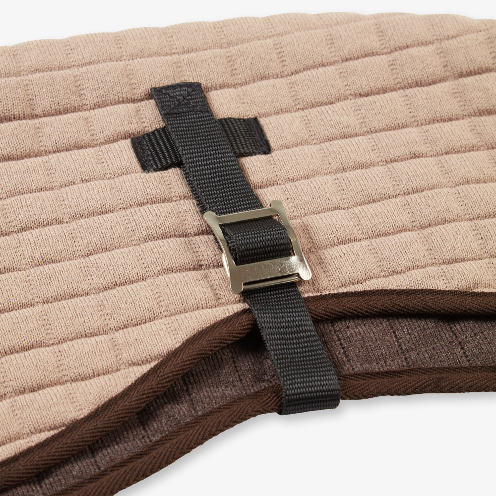 Thermatex Dog Coat in Mouse, close-up of belly strap