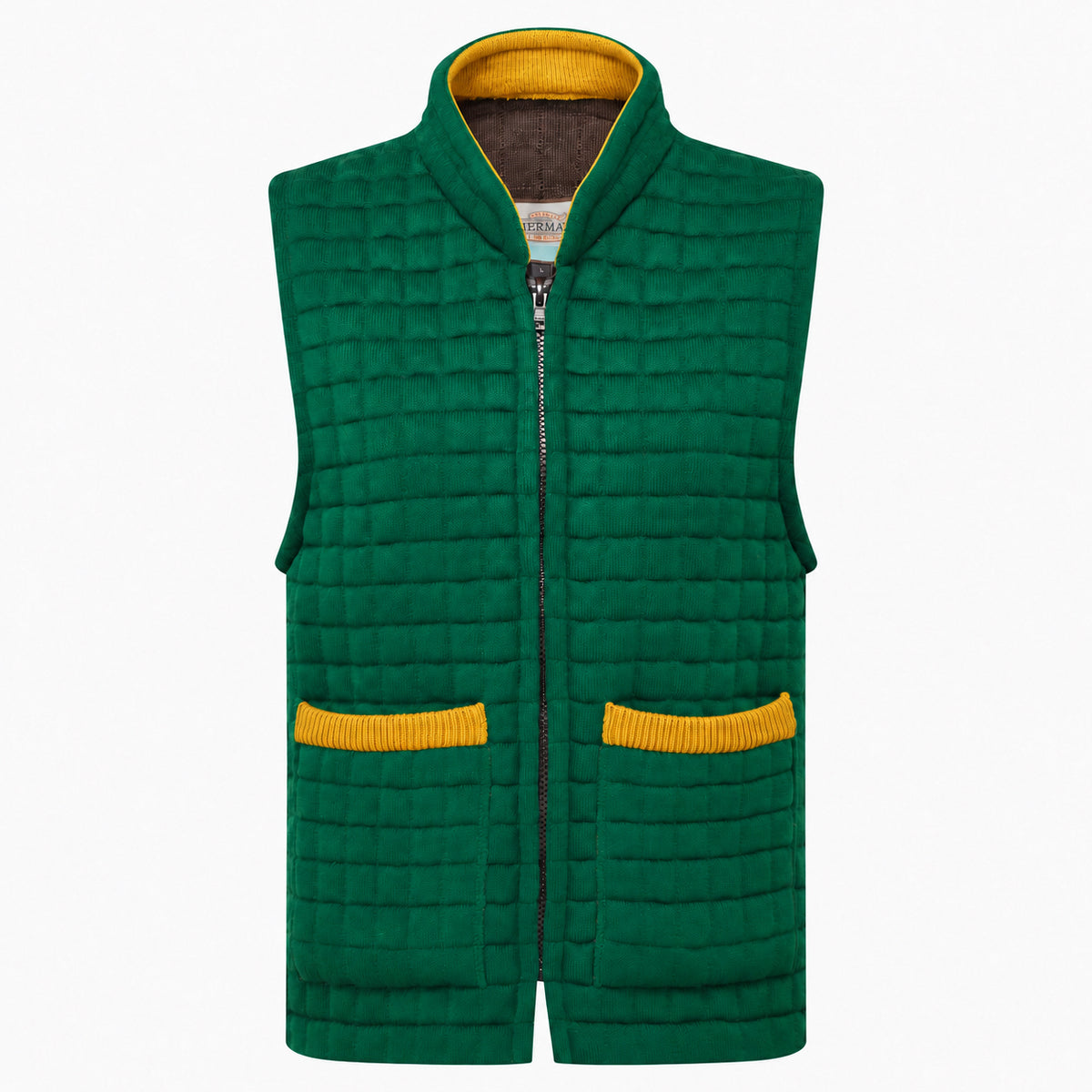 Thermatex Ladies Gilet in Bottle with Gold trim #Trim colour_Gold