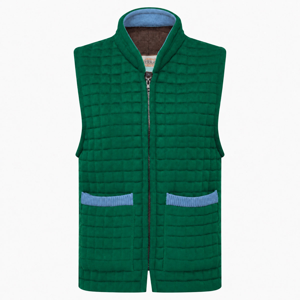 Thermatex Ladies Gilet in Bottle with Mediterranean trim #Trim colour_Mediterranean