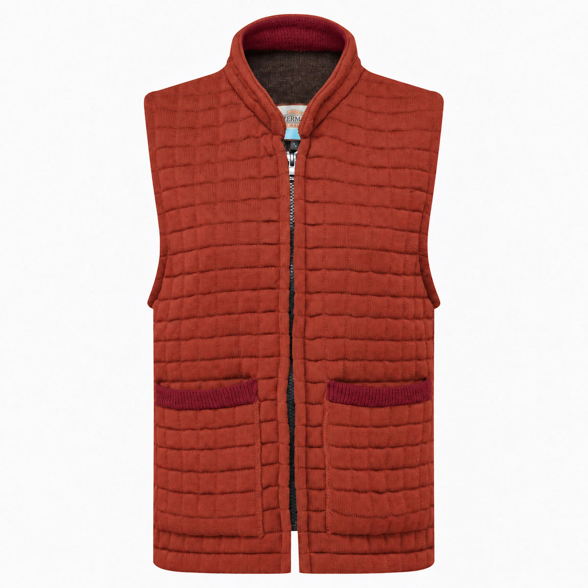 Thermatex Ladies Gilet in Cinnamon with Burgundy trim #Trim colour_Burgundy