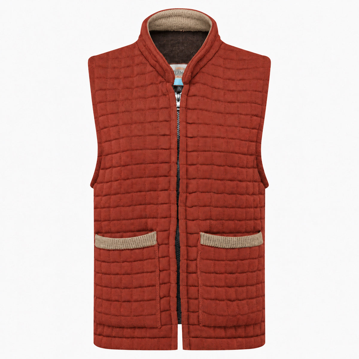 Thermatex Ladies Gilet in Cinnamon with Mouse trim #Trim colour_Mouse