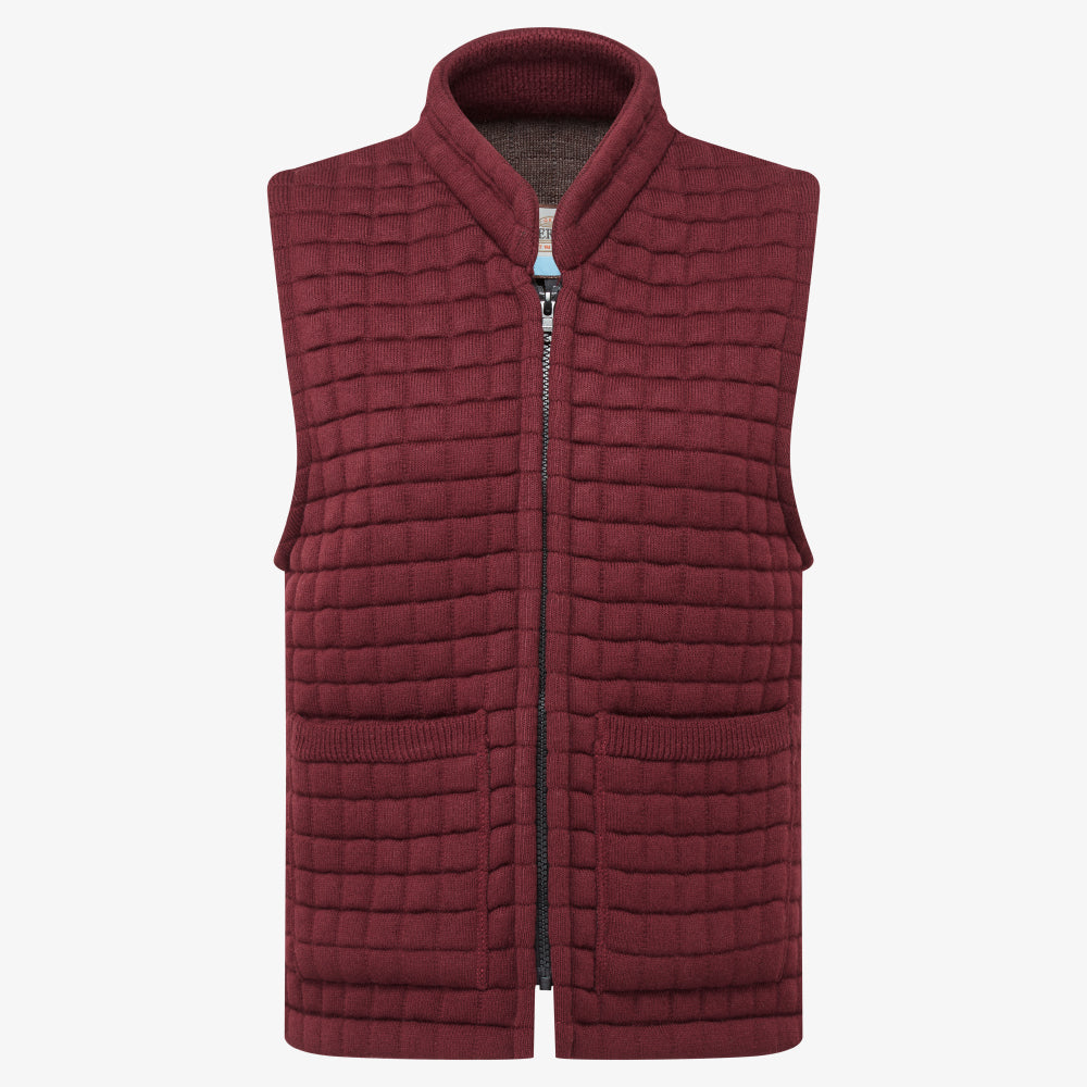 Thermatex Ladies Gilet in Claret, front view