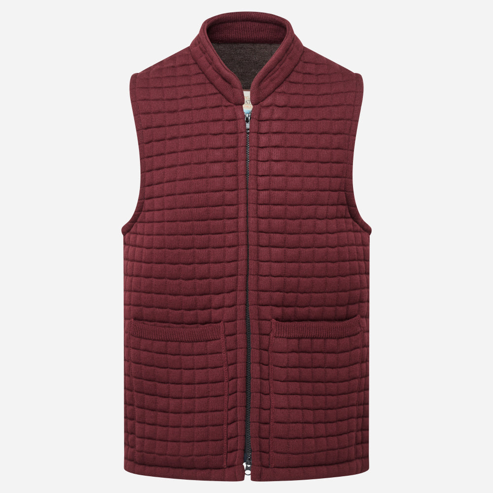 Thermatex Unisex Gilet in Claret, front view
