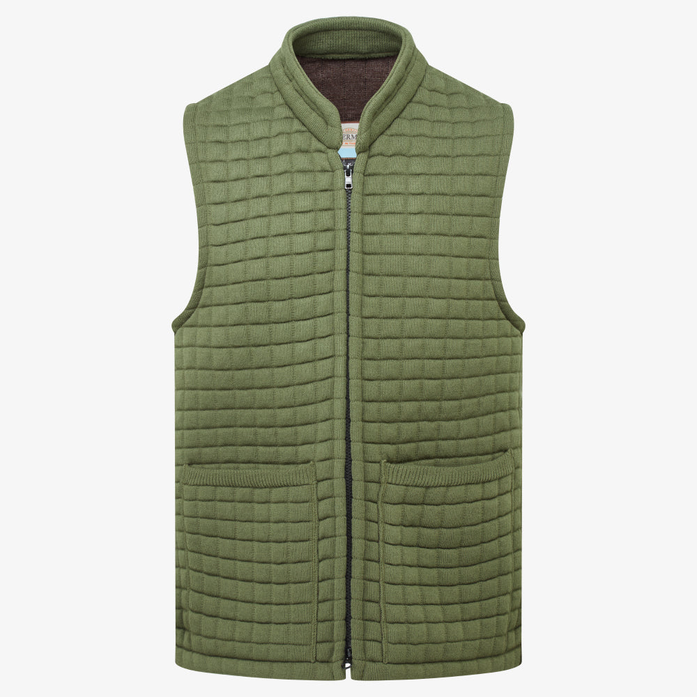 Thermatex Unisex Gilet in Olive, front view