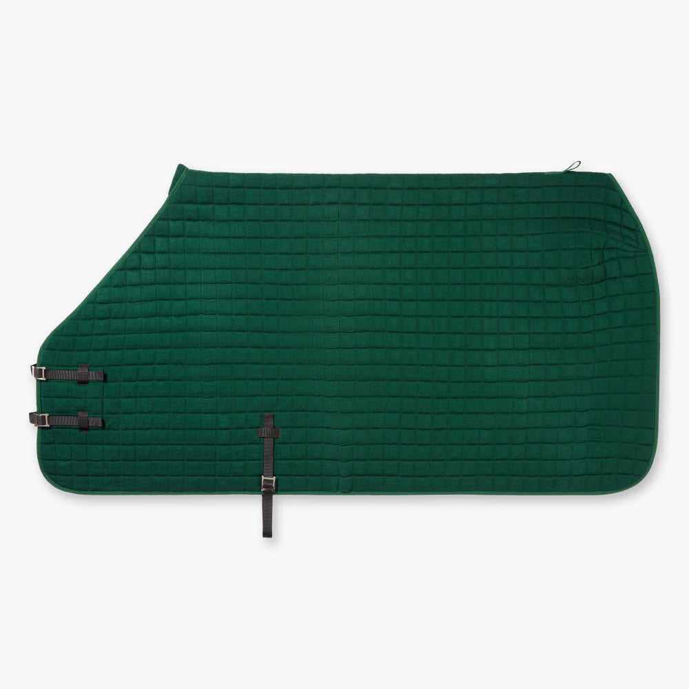 Thermatex Original Cooler Rug in Bottle Green with green binding, side view