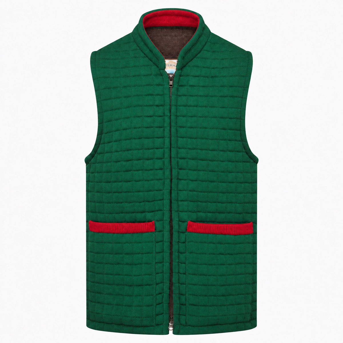 Thermatex Unisex Gilet in Bottle with Red trim #Trim colour_Red