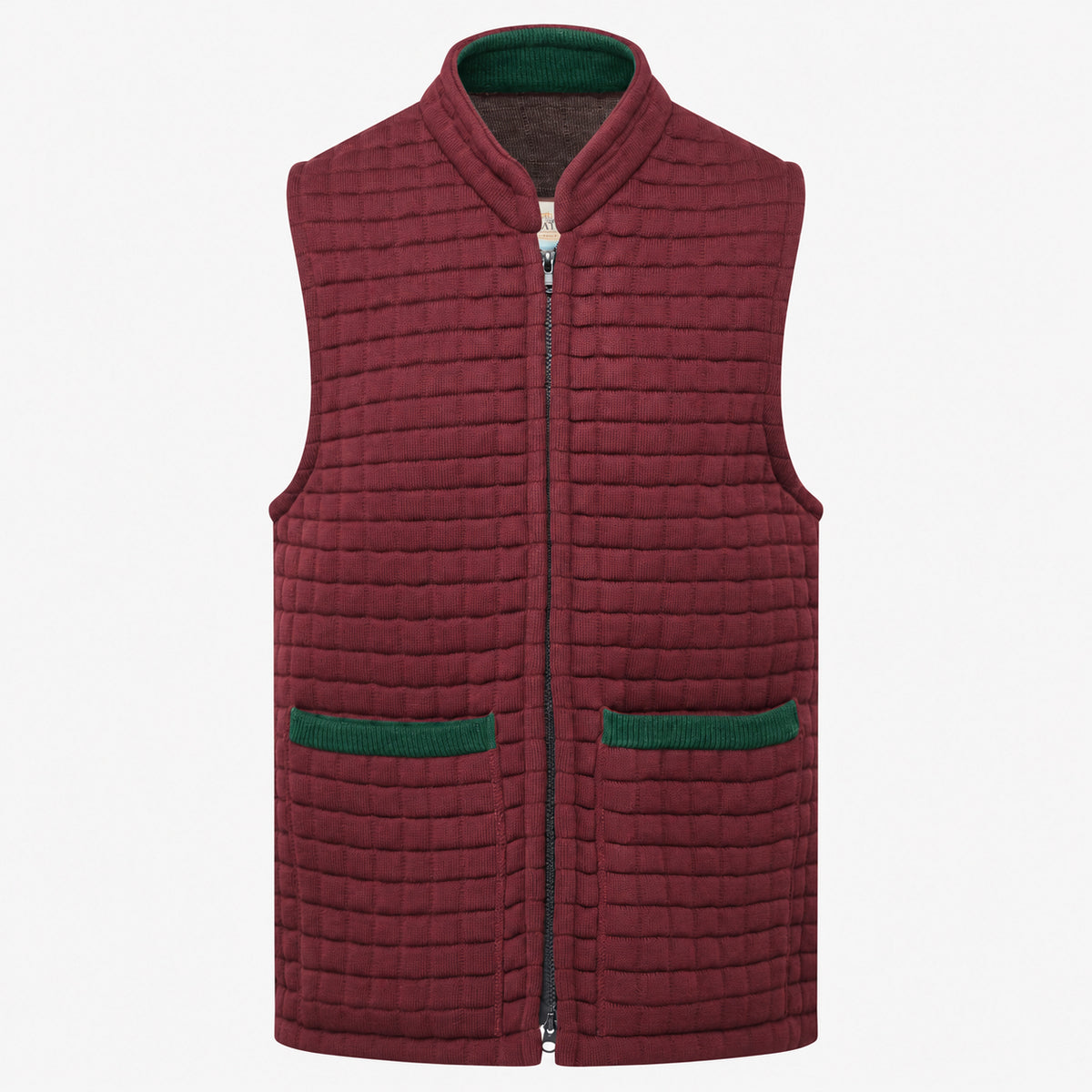 Thermatex Unisex Gilet in Burgundy with Bottle trim #Trim colour_Bottle