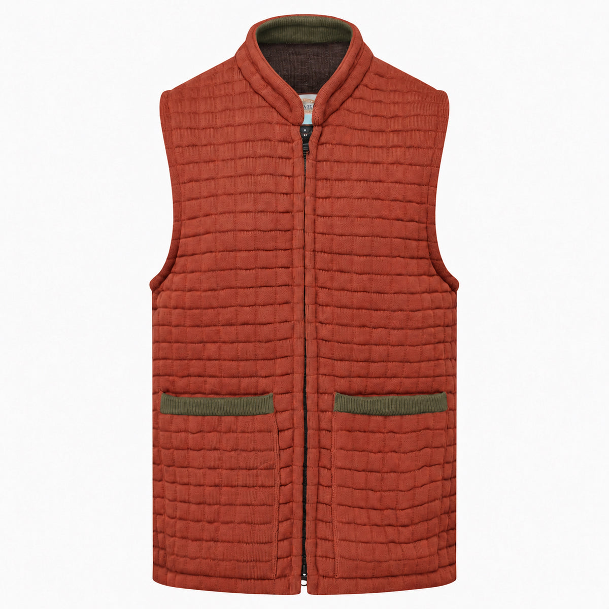 Thermatex Unisex Gilet in Cinnamon with Khaki trim #Trim colour_Khaki