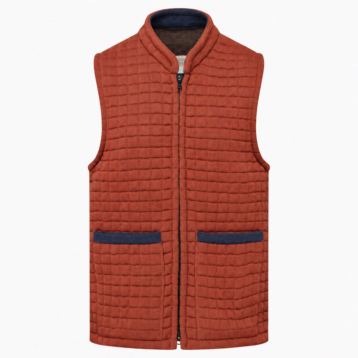 Thermatex Unisex Gilet in Cinnamon with Navy trim #Trim colour_Navy