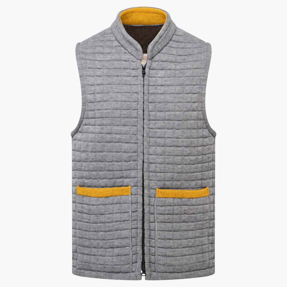 Thermatex Unisex Gilet in Grey with Gold trim #Trim colour_Gold