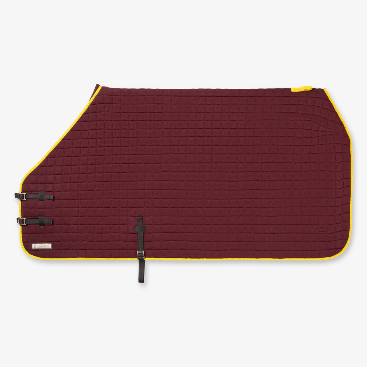Thermatex Original Cooler Rug in Burgundy with Yellow binding #Trim colour_Yellow